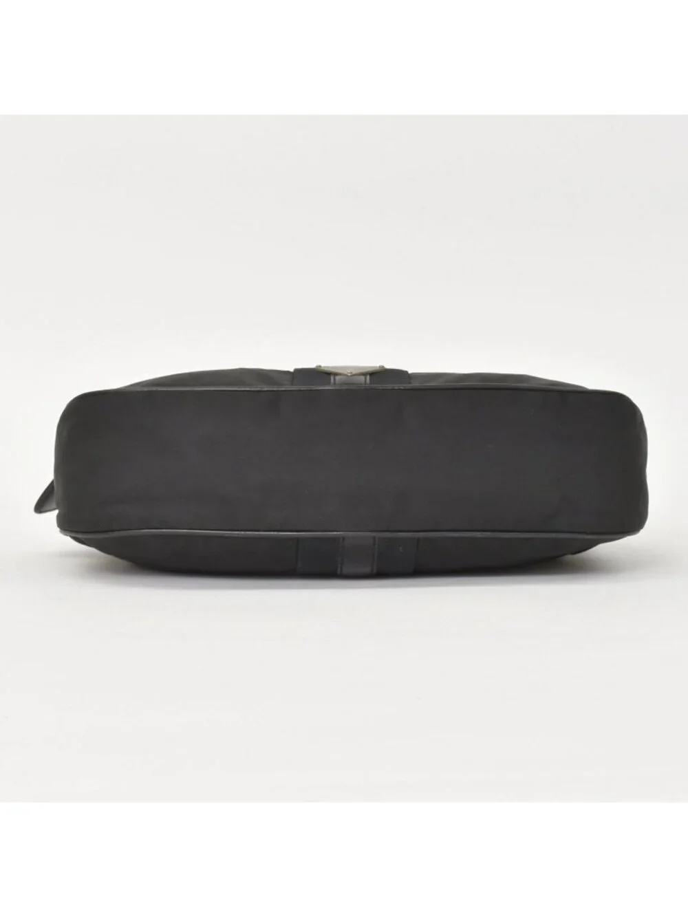 Prada Bag Triangle Logo Nylon Black Silver
